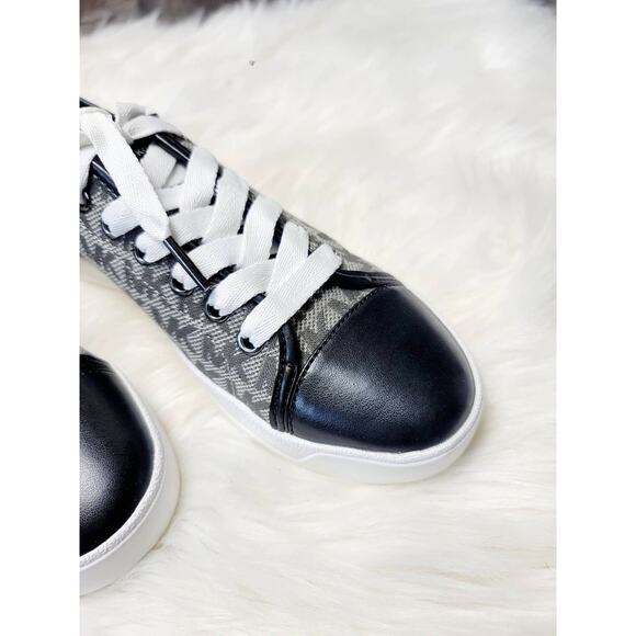 NWT Michael Kors Monogram Graphite Black Sneakers - Size 7 - Picture 10 of 13